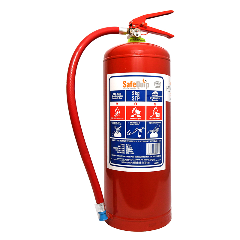 9kg DCP fire extinguisher. Product image courtesy of SafeQuip.