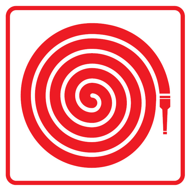 SANS 1186 fire hose reel location sign. Product image courtesy of SafeQuip.