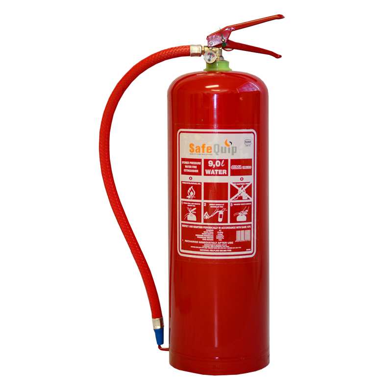 9L water fire extinguisher. Product image courtesy of SafeQuip.